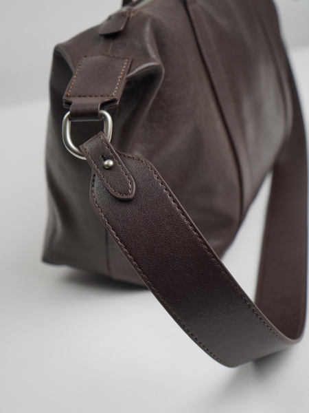 фото 455-65 9227 Сумка шоппер женская натуральная кожа Ludor темно-коричневый