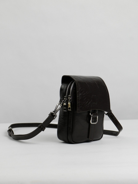 фото 454-74 788масло Сумка кросс-боди женская натуральная кожа Ludor темно-коричневый