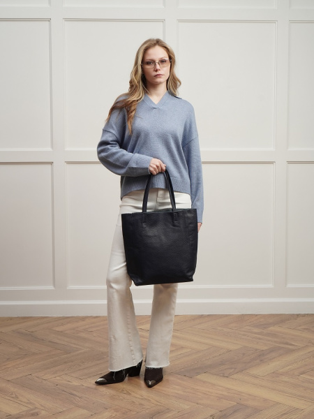 фото 402-66 815 Сумка шоппер женская натуральная кожа Ludor коричневый