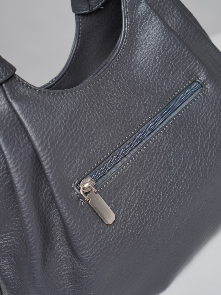 451-64 550249 Сумка хобо женская экокожа Ludor серый