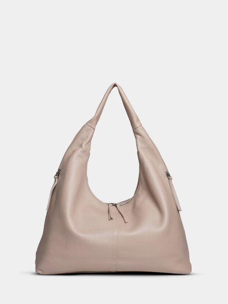 451-83 8512 Сумка хобо женская натуральная кожа Ludor серо-бежевый 451-83 8512 Сумка хобо женская натуральная кожа Ludor серо-бежевый