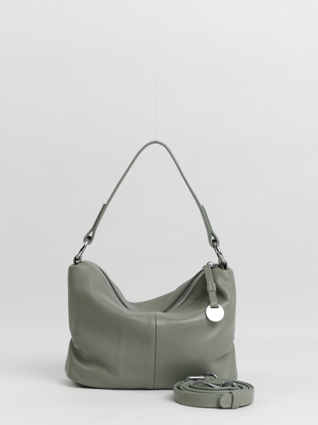 454-71 6661 Сумка хобо женская натуральная кожа Ludor светло-зеленый