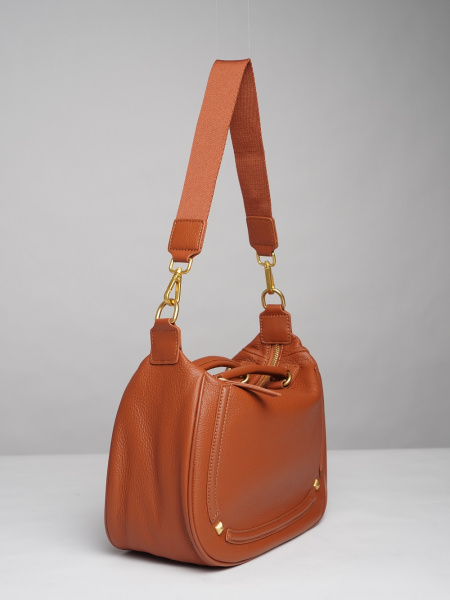 453-25 7015 Сумка доум женская натуральная кожа Ludor кирпичный