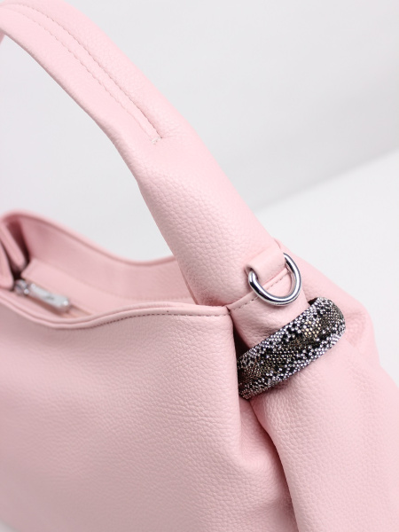 442-52 5250 Сумка хобо женская экокожа Safenta розовый