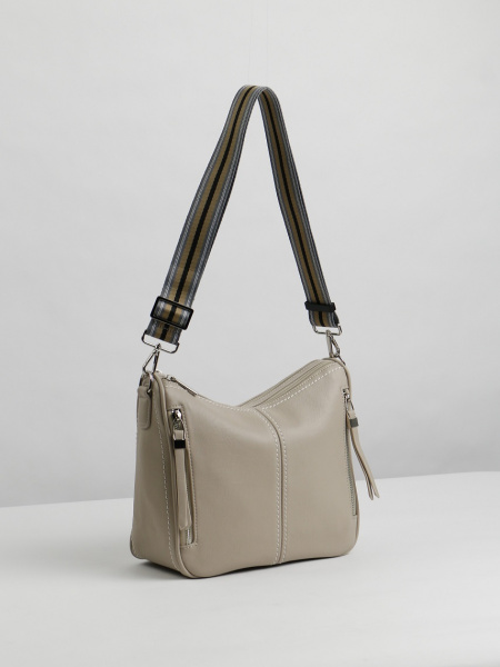 455-88 550177 Сумка хобо женская экокожа Ludor бежевый