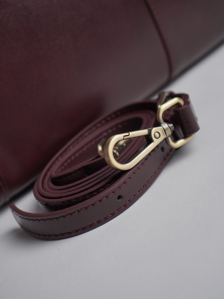 452-39 219 Сумка тоут женская натуральная кожа Ludor бордовый 452-39 219 Сумка тоут женская натуральная кожа Ludor бордовый