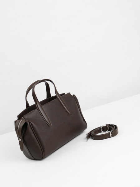 456-22 550286 Сумка тоут женская экокожа Ludor темно-коричневый