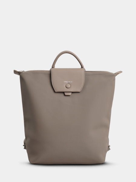 фото 453-55 СМ7632 Рюкзак женский экокожа David Jones серо-бежевый