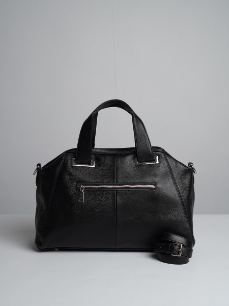 447-46 808 Сумка доум женская натуральная кожа Ludor черный