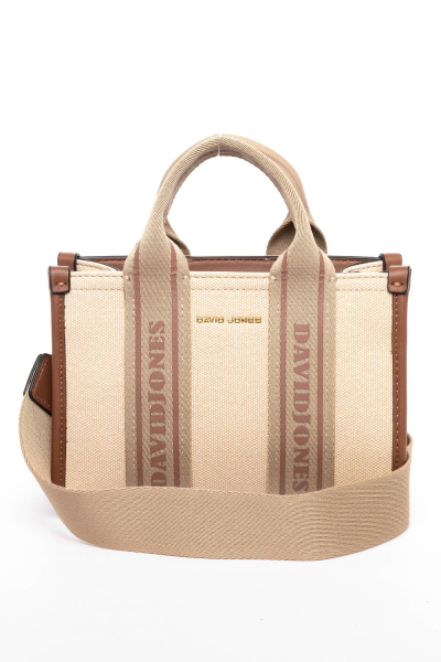 445-49 СМ7459 Сумка кросс-боди женская текстиль David Jones молочно-коричневый фото 445-49 СМ7459 Сумка кросс-боди женская текстиль David Jones молочно-коричневый