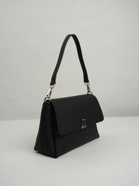 456-41 83360 Сумка Флап женская натуральная кожа Ludor черный