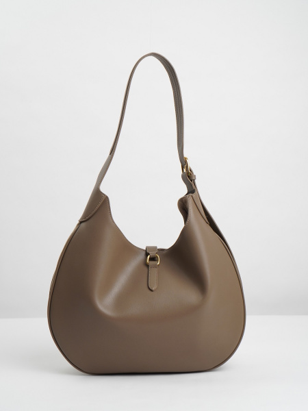 419-15 9957 Сумка хобо женская натуральная замша Ludor бежевый