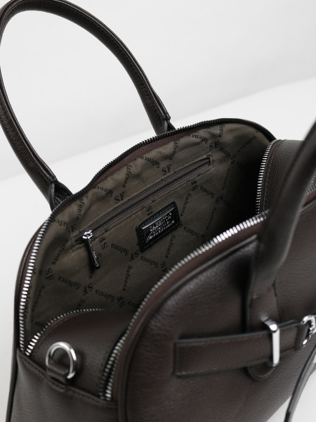 457-05 51134 Сумка доум женская экокожа Safenta темно-коричневый