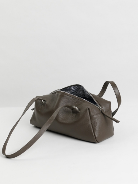 456-68 3713 Сумка доум женская натуральная кожа Ludor темно-коричневый