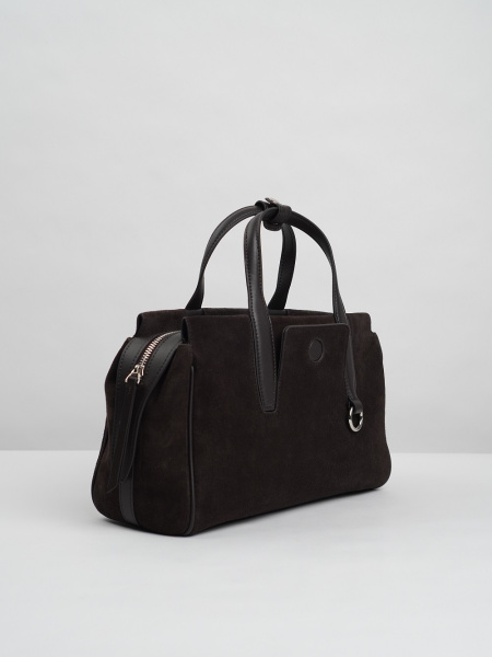 454-47 98183 Сумка тоут женская замша Ludor темно-коричневый