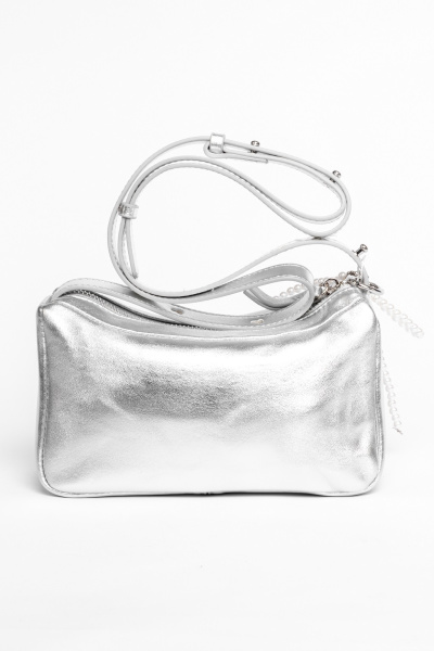 фото 431-31 10-042 Сумка кросс-боди женская натуральная кожа Ludor серебристый