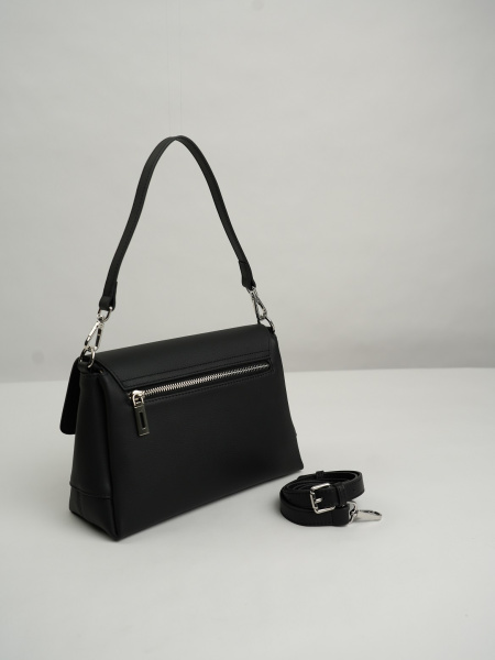 456-41 83360 Сумка Флап женская натуральная кожа Ludor черный