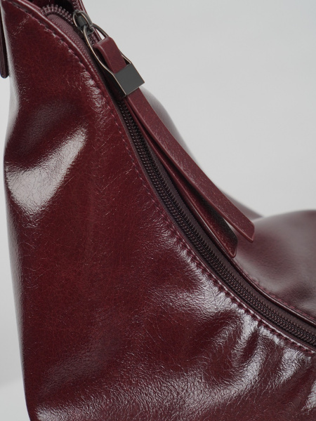 455-37 550237 Сумка хобо женская экокожа Ludor бордовый