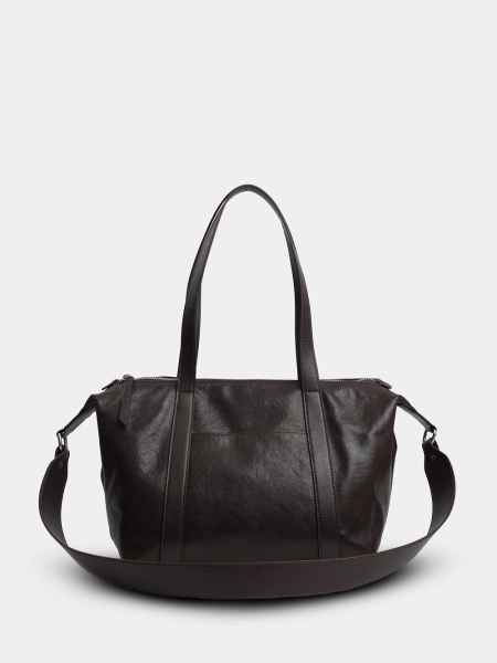 фото 455-65 9227 Сумка шоппер женская натуральная кожа Ludor темно-коричневый