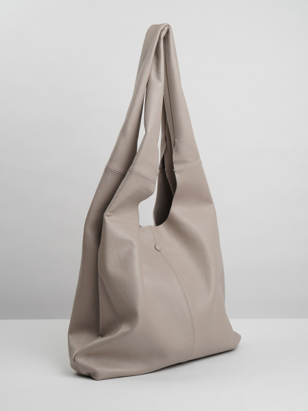 фото 420-19 q5928 Сумка шоппер женская натуральная кожа Polina&Eiterou молочный