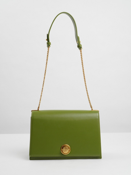 428-63 10509 Сумка стракчэд женская экокожа VERSSE зеленый