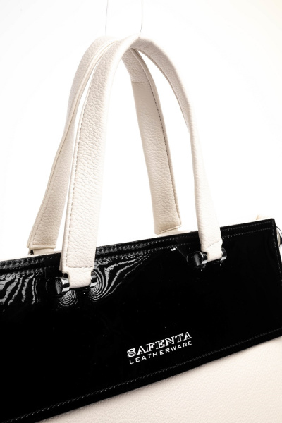 443-91 5259 Сумка тоут женская экокожа Safenta черно-бежевый
