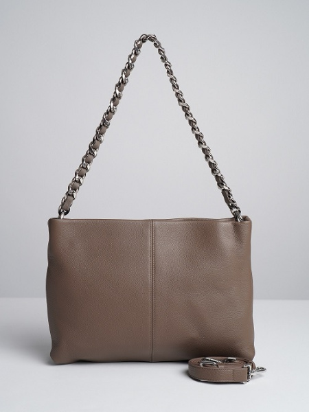 фото 448-85 187 Сумка кросс-боди женская натуральная кожа Ludor темно-беж