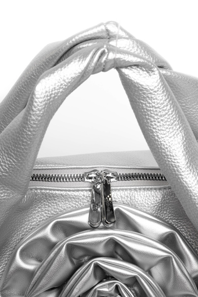 443-82 5151-2 Сумка хобо женская экокожа Safenta серебристый
