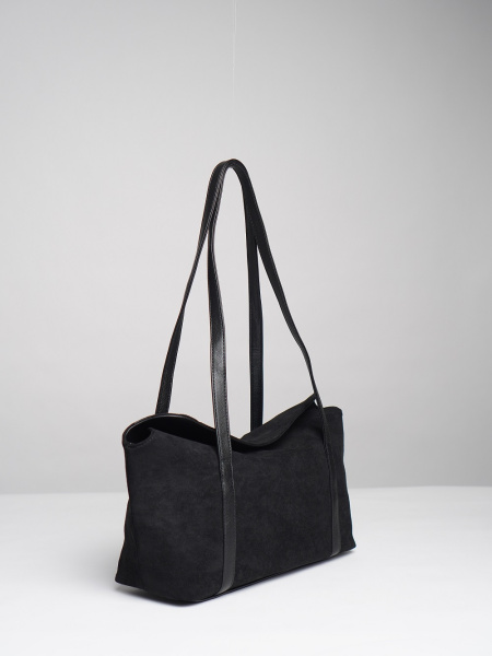 451-39 550238 Сумка доум женская эко замша Ludor черный