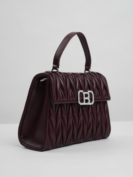 422-23 1b012308085 Сумка стракчэд женская экокожа Chrisbella бордовый