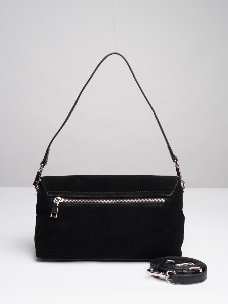 фото 453-33 6016-2 Сумка кросс-боди женская натуральная замша Ludor черный