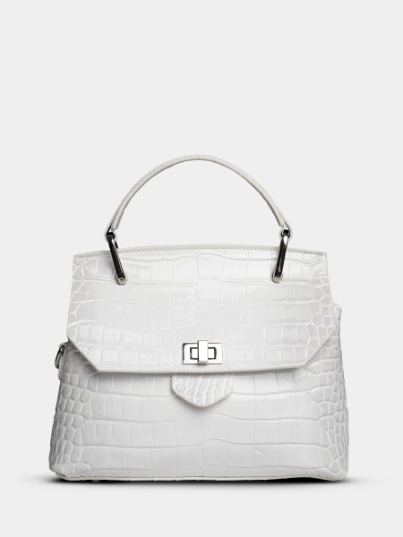 443-67 2306 Сумка стракчэд женская натуральная кожа Ludor белый