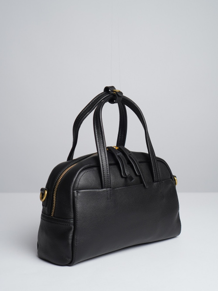 448-88 1879 Сумка доум женская натуральная кожа Ludor черный