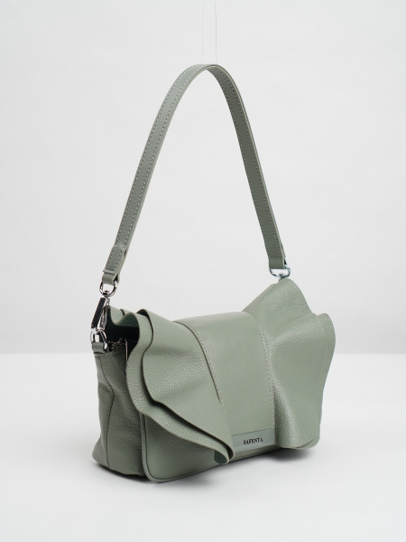 фото 444-19 9261 Сумка кросс-боди женская натуральная кожа Safenta зеленый