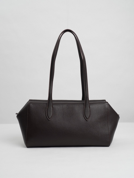 455-20 8838 Сумка тоут женская натуральная кожа Ludor темно-коричневый