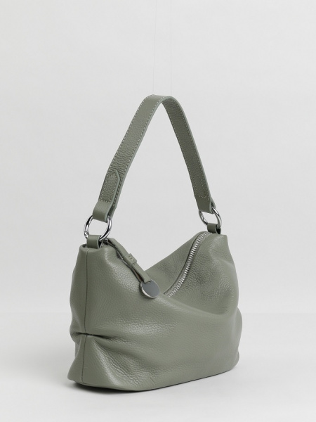 454-71 6661 Сумка хобо женская натуральная кожа Ludor светло-зеленый