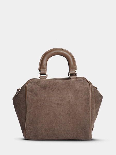 фото 452-64 990232 Сумка Куб женская замша Ludor серо-бежевый