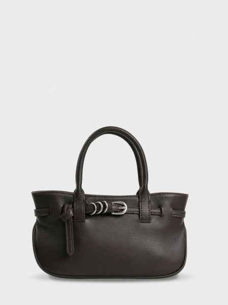 457-50 8845 Сумка тоут женская натуральная кожа Ludor темно-коричневый