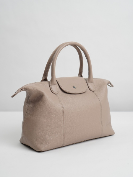 454-00 2406 Сумка тоут женская натуральная кожа Ludor темно-бежевый