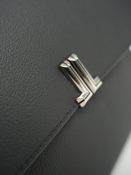 456-41 83360 Сумка Флап женская натуральная кожа Ludor черный