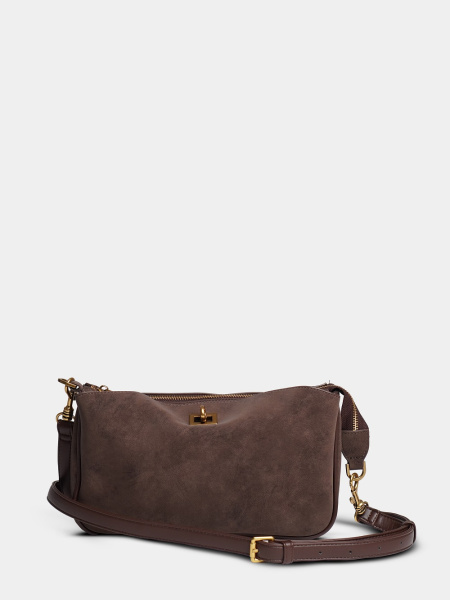 фото 451-47 550235 Сумка кросс-боди женская эко нубук Ludor коричневый