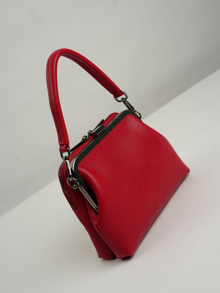 455-49 550227 Сумка фрейм женская экокожа Ludor красный