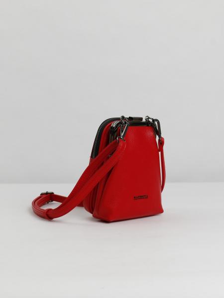 456-98 29133-9 Сумка фрейм женская экокожа Safenta красный