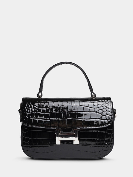 443-64 2086 Сумка стракчэд женская натуральная кожа Ludor черный 443-64 2086 Сумка стракчэд женская натуральная кожа Ludor черный