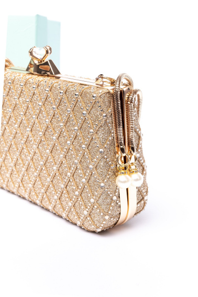 фото 432-54 ts032403001 Клатч женский экокожа Chrisbella золотой