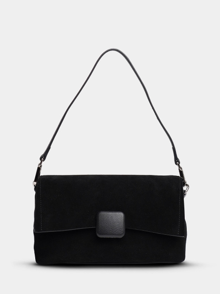 453-33 6016-2 Сумка кросс-боди женская натуральная замша Ludor черный фото 453-33 6016-2 Сумка кросс-боди женская натуральная замша Ludor черный