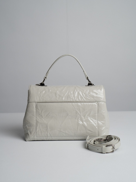 447-33 66-19 Сумка стракчэд женская натуральная кожа Ludor светло-серый