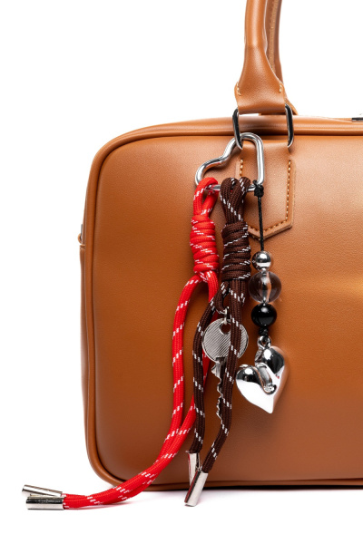 фото 447-08 Шнурок+ключ Обвесы на сумки Ludor красный-коричневый