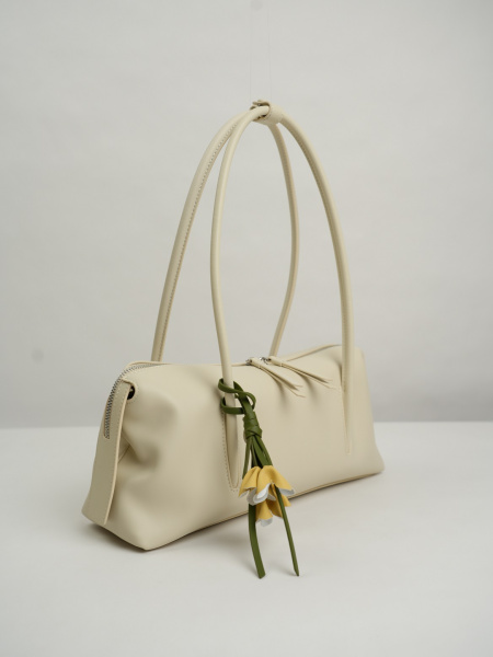 454-80 ХА2030 Сумка тоут женская натуральная кожа Ludor бежевый