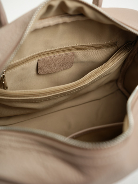 454-64 83681 Сумка тоут женская натуральная кожа Ludor бежевый